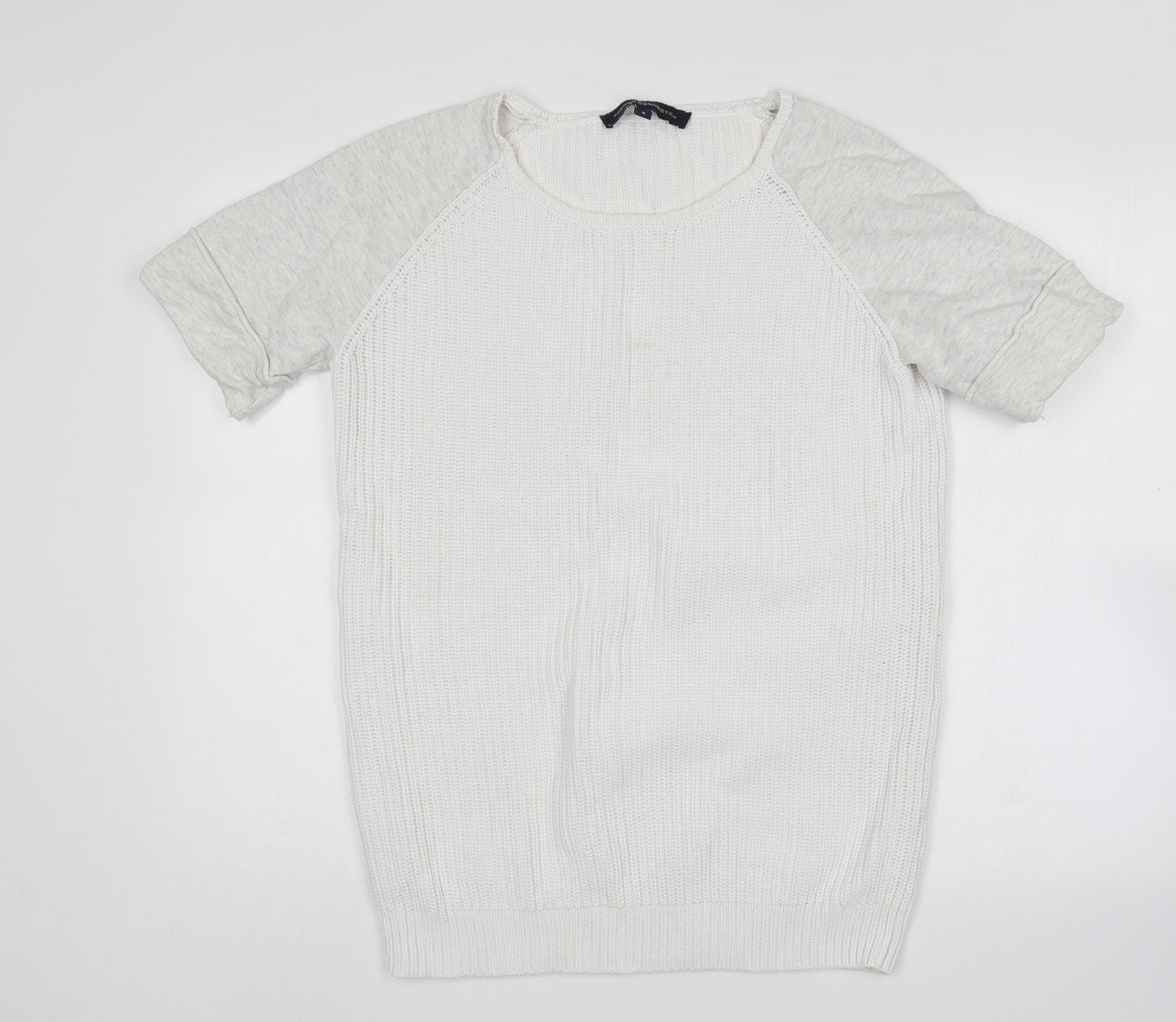 French Connection Mens Multicoloured Round Neck  Cotton Pullover Jumper Size S