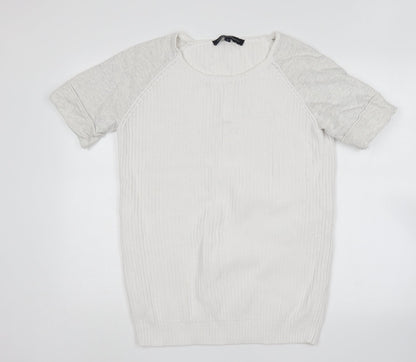 French Connection Mens Multicoloured Round Neck  Cotton Pullover Jumper Size S