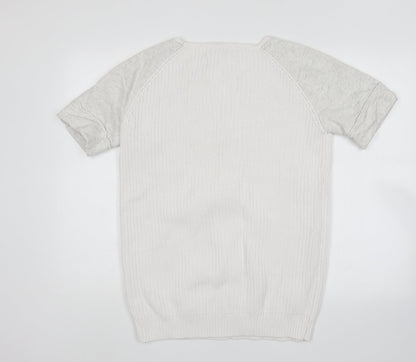 French Connection Mens Multicoloured Round Neck  Cotton Pullover Jumper Size S