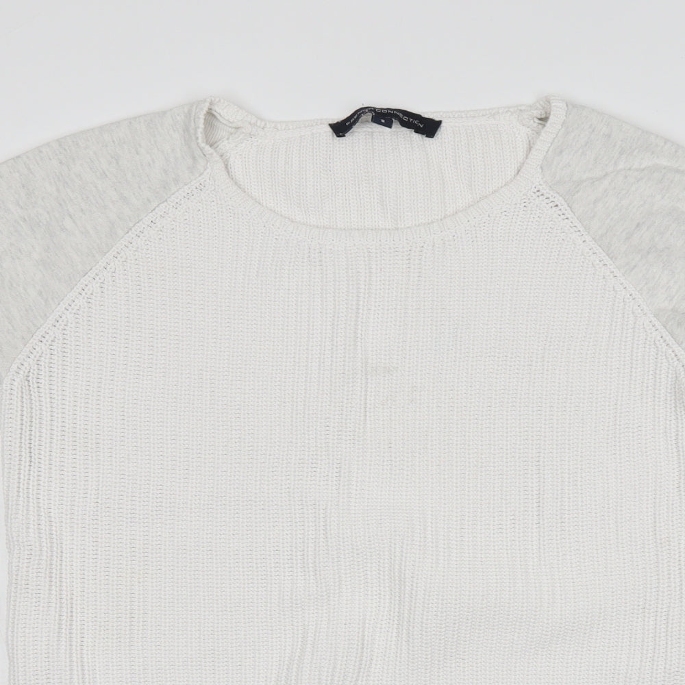 French Connection Mens Multicoloured Round Neck  Cotton Pullover Jumper Size S