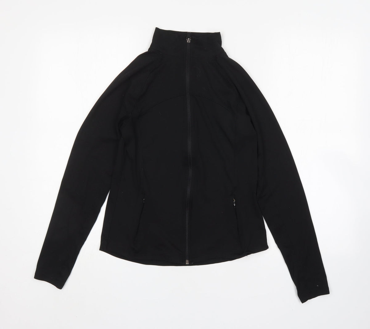 Additional front view of Primark women’s black polyester full zip sweatshirt, size XS