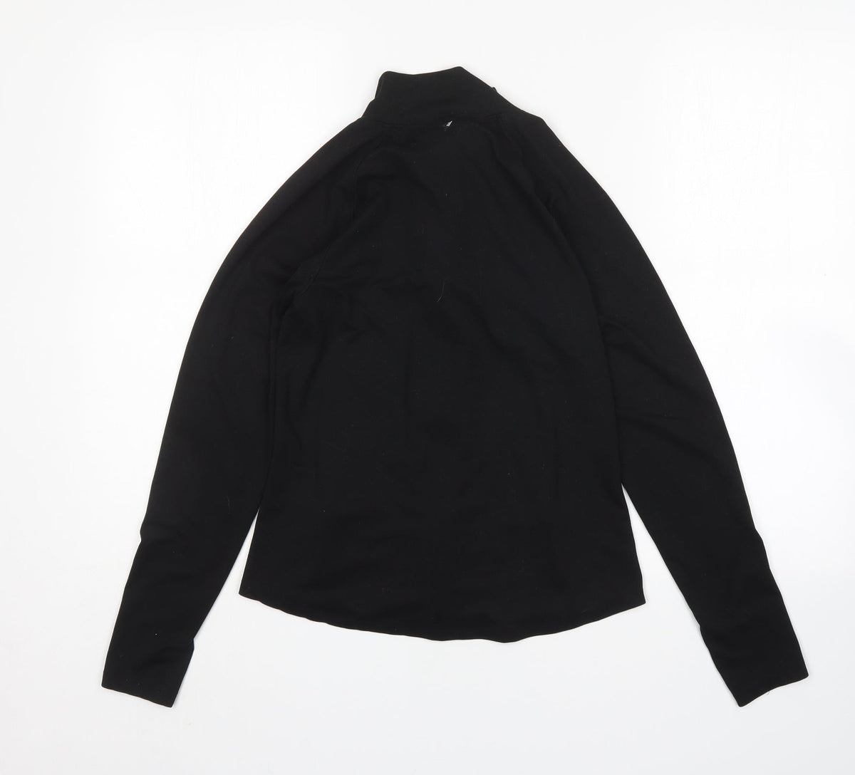 Back view of Primark women’s black polyester full zip sweatshirt, size XS
