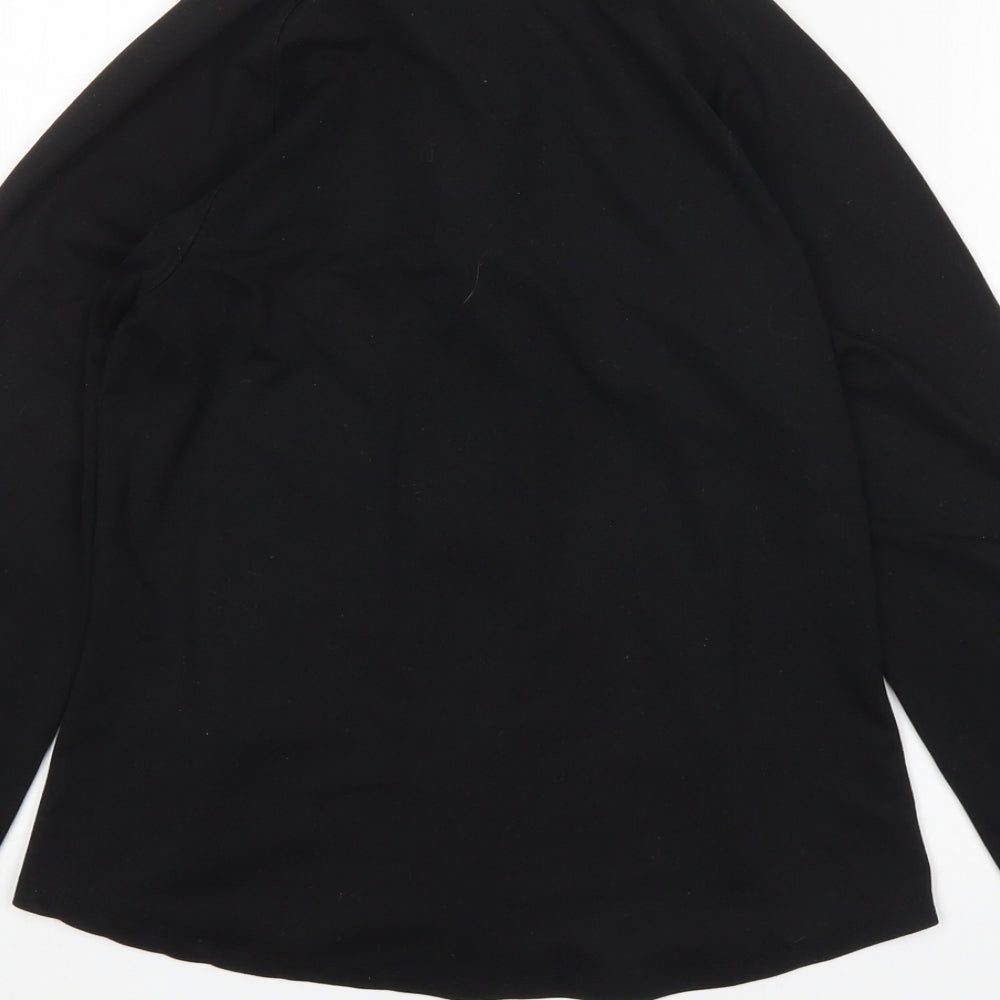 Brand and care label for Primark women’s black polyester full zip sweatshirt, size XS