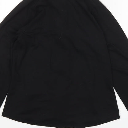 Brand and care label for Primark women’s black polyester full zip sweatshirt, size XS