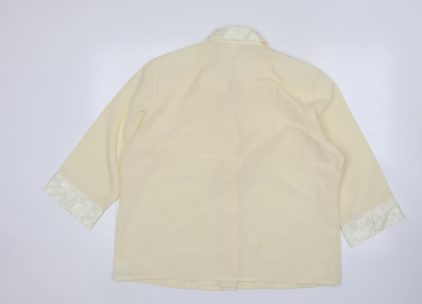 Womens UK Size 20 Preworn Ivory Basic Button-Up