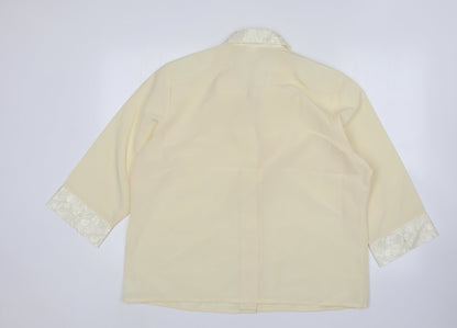 Womens UK Size 20 Preworn Ivory Basic Button-Up