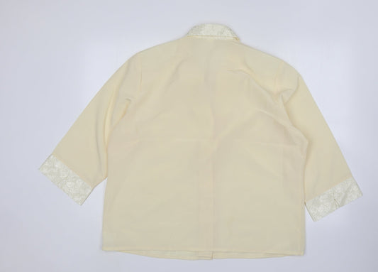 Womens UK Size 20 Preworn Ivory Basic Button-Up