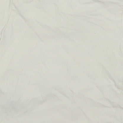 M&S Boys White  Cotton Basic T-Shirt Size 18-24 Months Round Neck