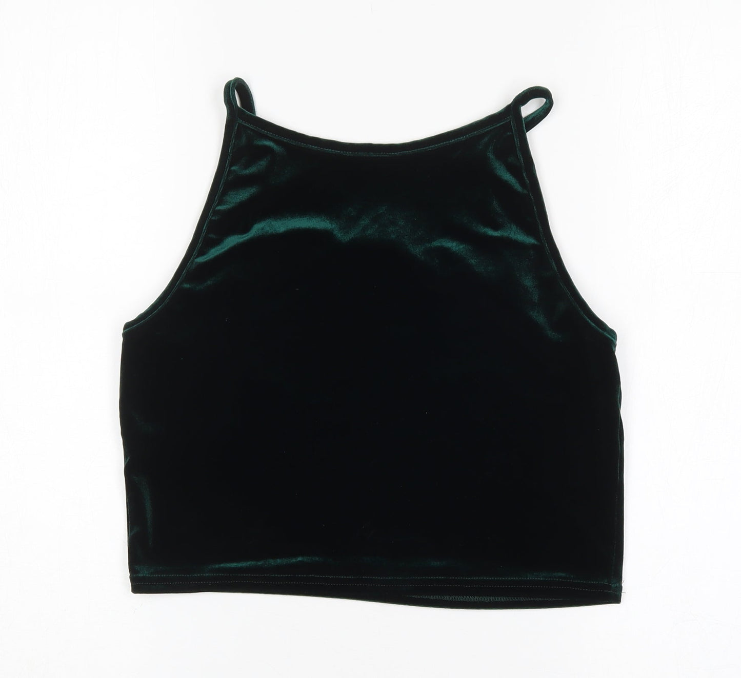 Womens UK Size L Pins & Needles Green Cropped Tank
