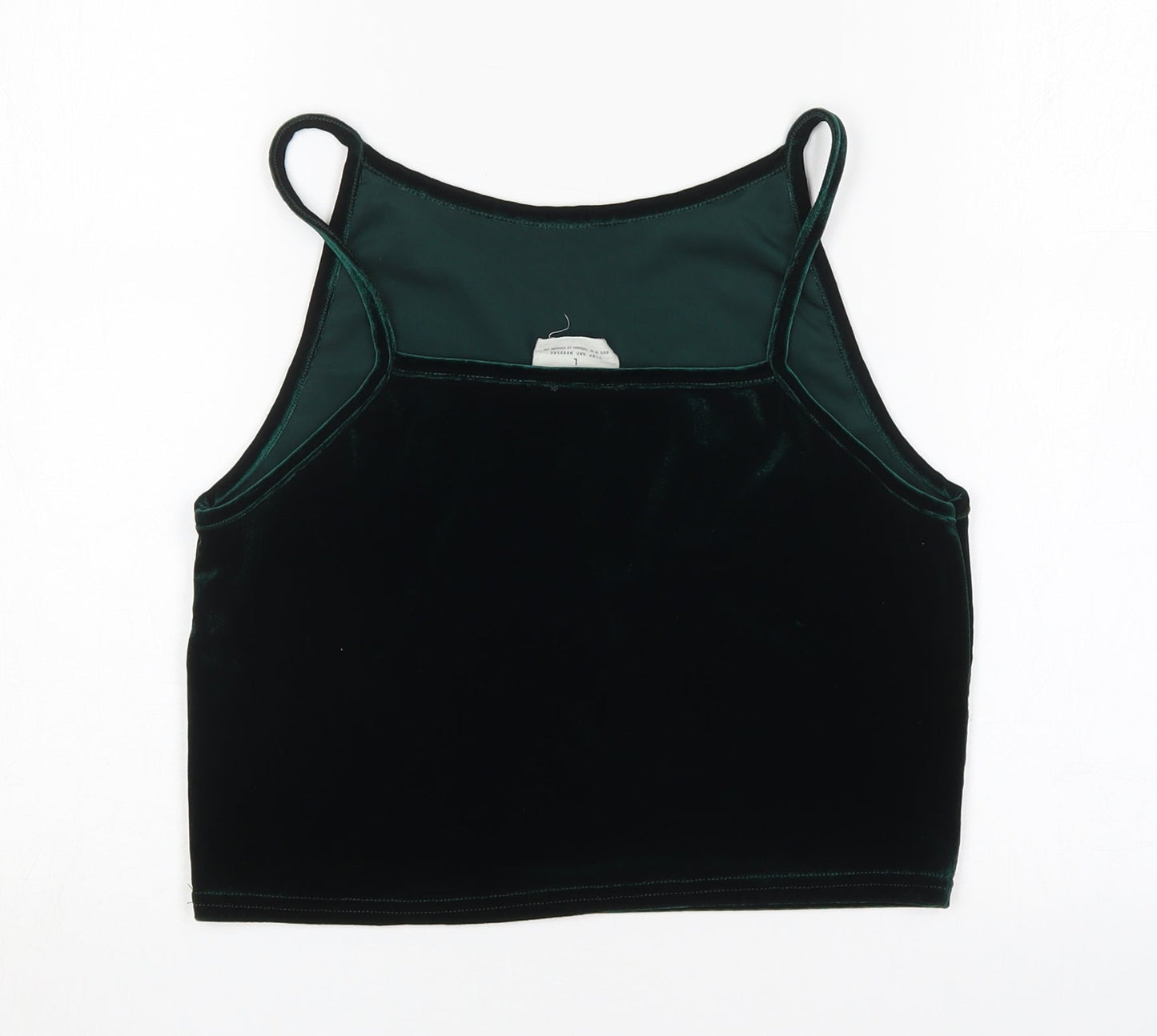 Womens UK Size L Pins & Needles Green Cropped Tank