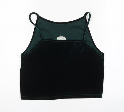 Womens UK Size L Pins & Needles Green Cropped Tank
