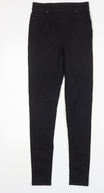 F&F Womens Black  Cotton Skinny Jeans Size 6 L30 in Regular