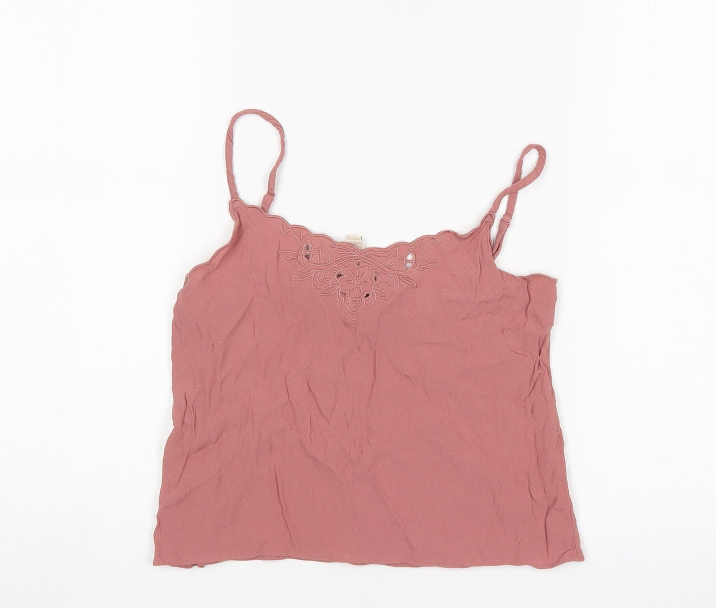 Womens UK Size 6 H&M Pink Cropped Tank
