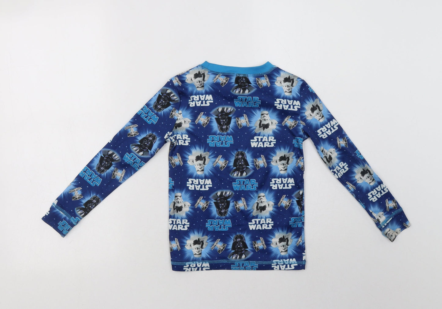 Preworn Boys Blue  Polyester Basic T-Shirt Size 6 Years Crew Neck  - Star Wars