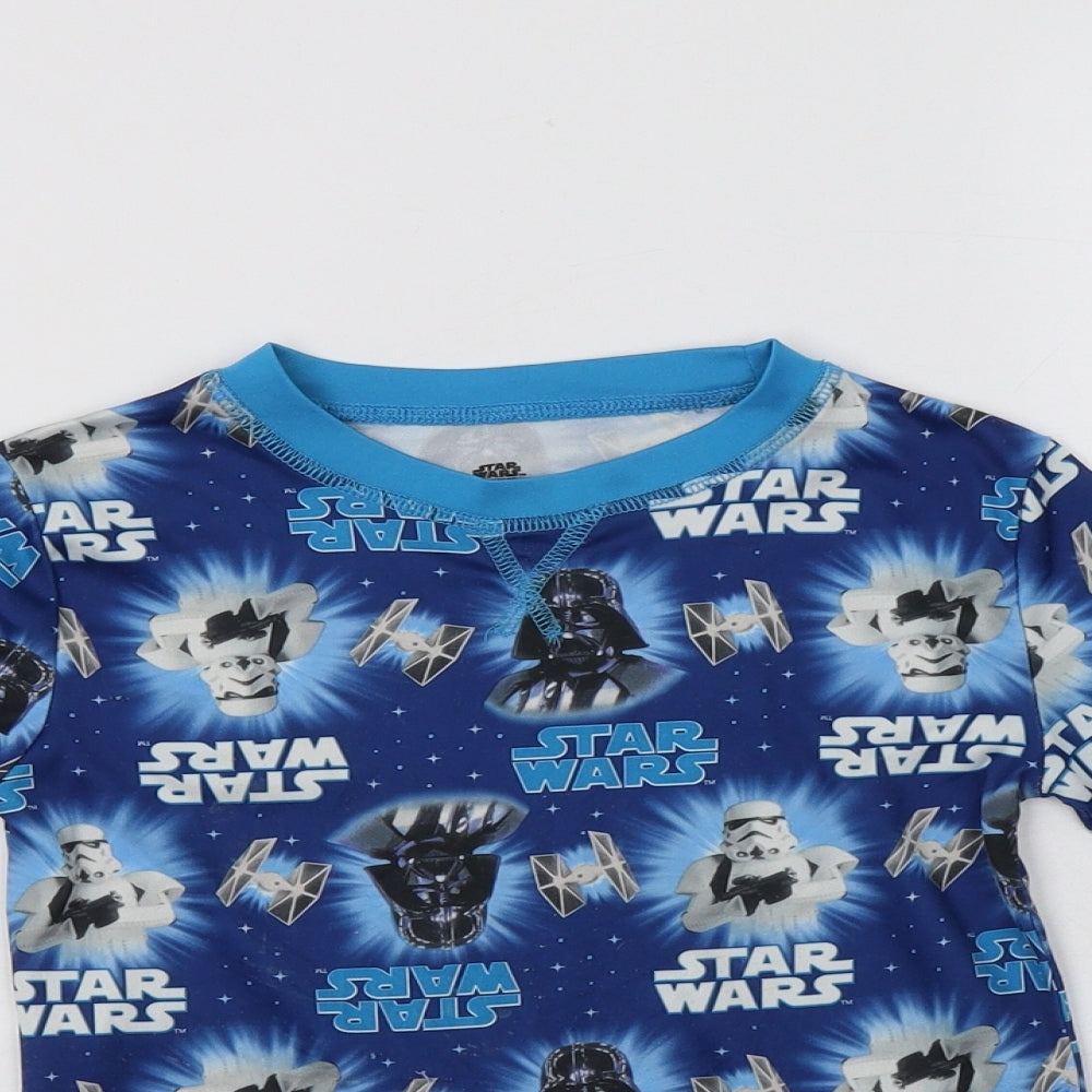 Preworn Boys Blue  Polyester Basic T-Shirt Size 6 Years Crew Neck  - Star Wars