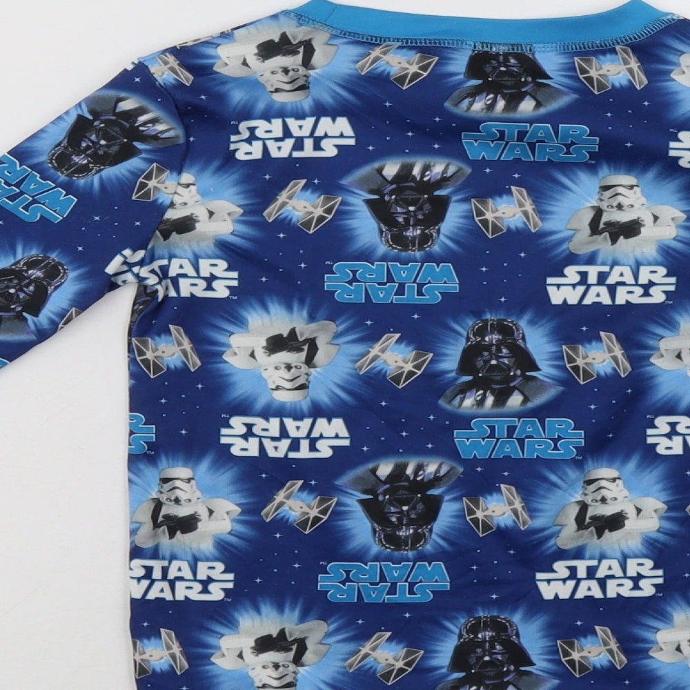 Preworn Boys Blue  Polyester Basic T-Shirt Size 6 Years Crew Neck  - Star Wars