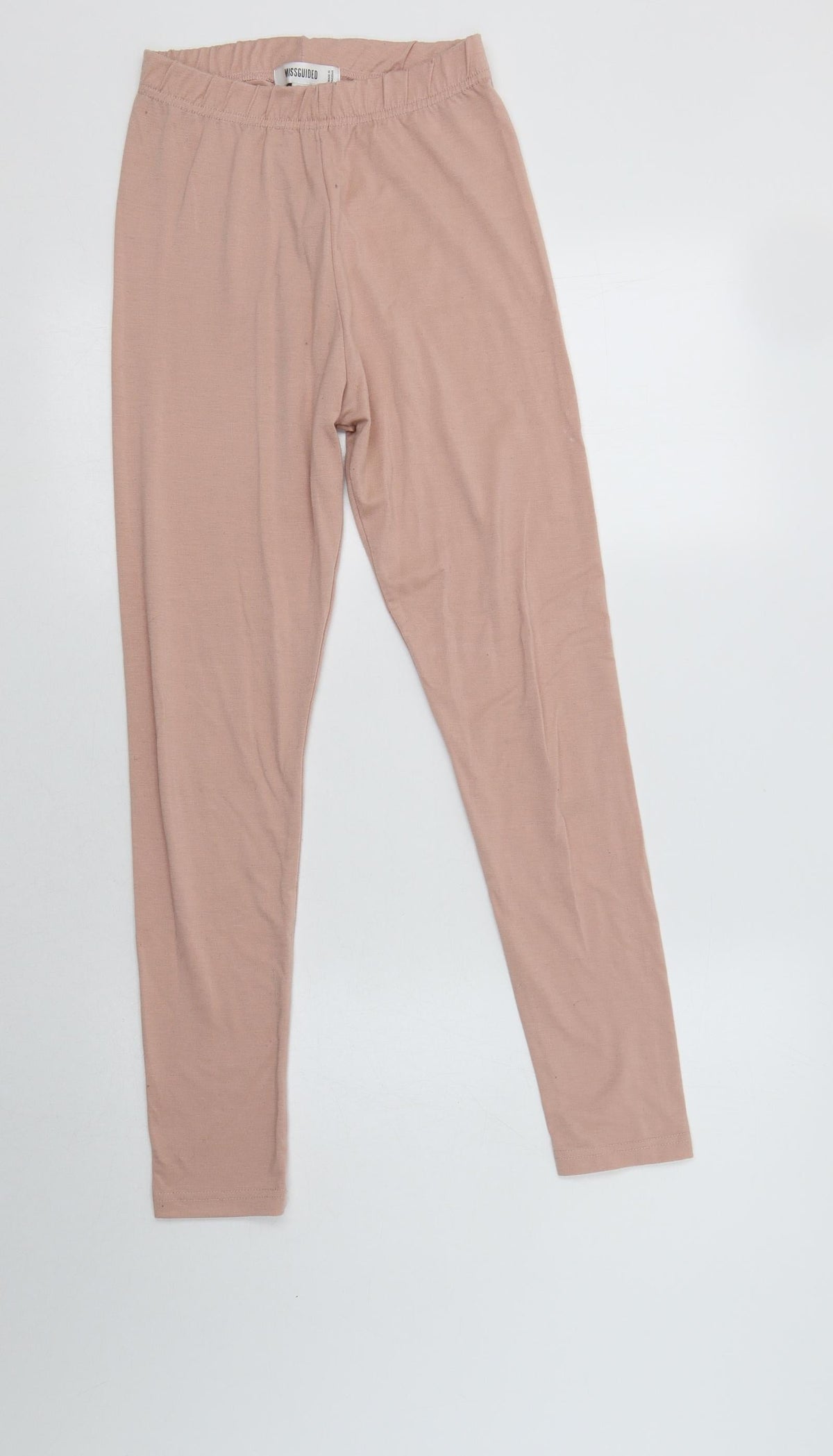 Additional front view of Missguided women’s pink polyester lounge pants, size UK 4