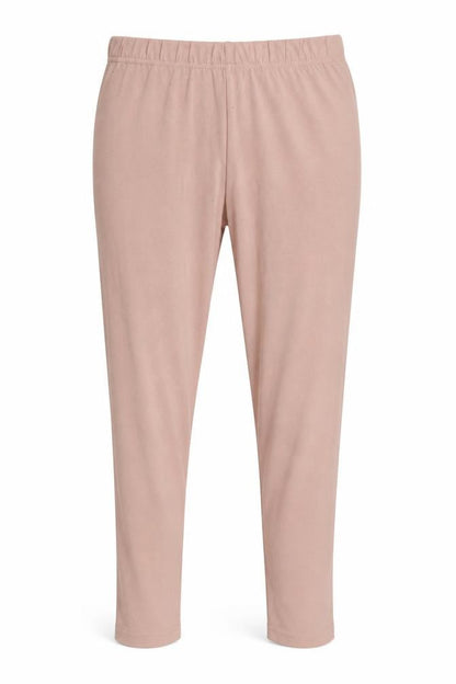 Front view of Missguided women’s pink polyester lounge pants, size UK 4