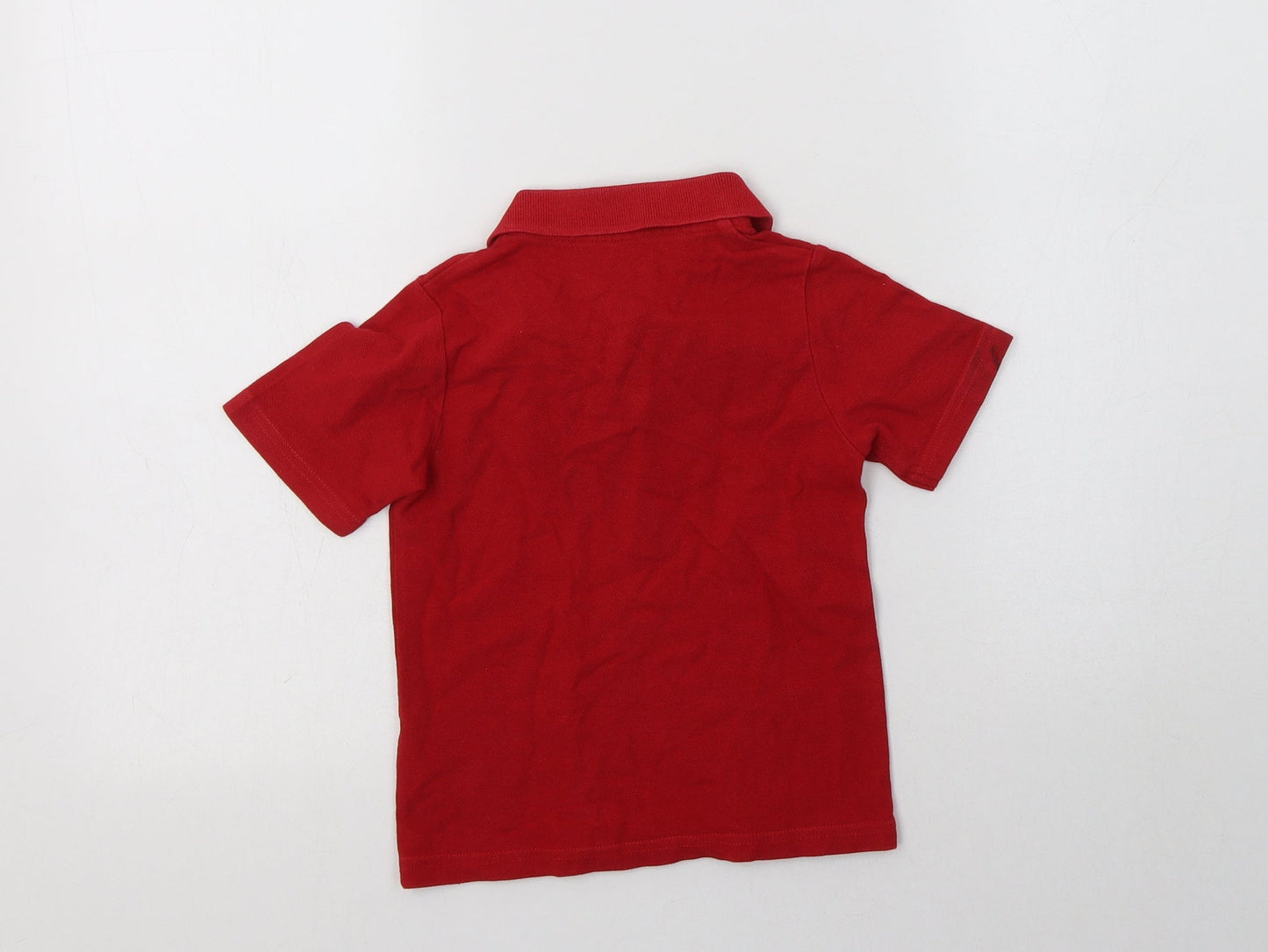 Matalan Boys Red  Cotton Basic Dress Shirt Size 4 Years Collared Button - School Wear