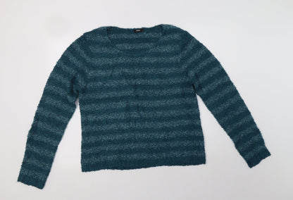 Womens UK Size 16 M&Co Green Pullover Jumper