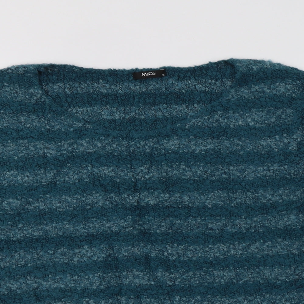 Womens UK Size 16 M&Co Green Pullover Jumper