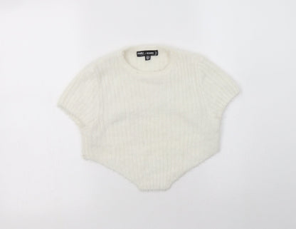 Womens UK Size 10 Missguided White Pullover Jumper