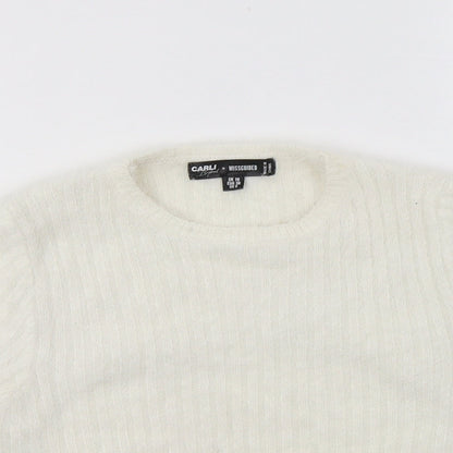 Womens UK Size 10 Missguided White Pullover Jumper