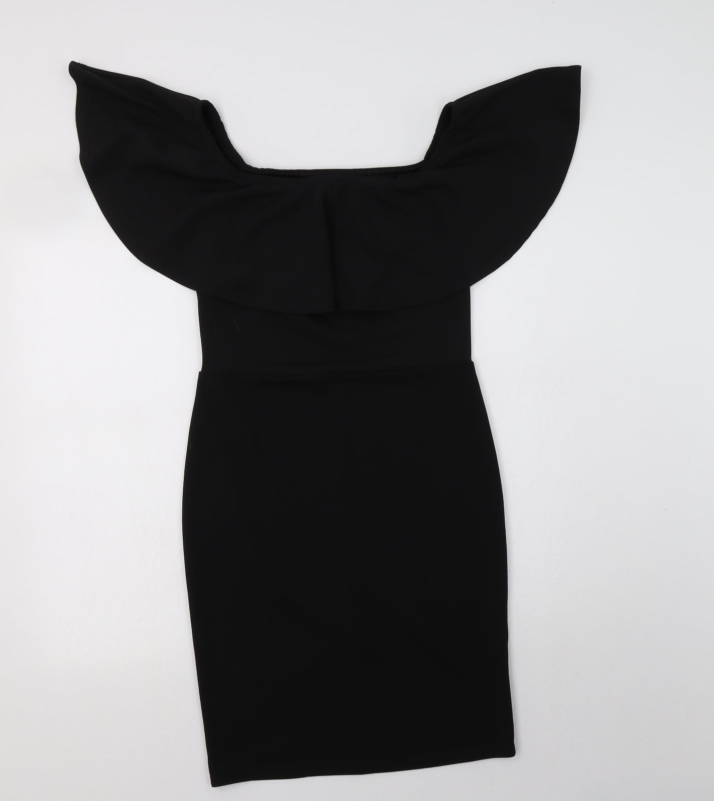 Primark Womens Black  Polyester Bodycon  Size 8  Off the Shoulder
