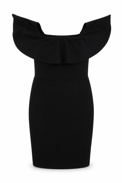 Primark Womens Black  Polyester Bodycon  Size 8  Off the Shoulder