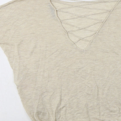 Womens UK Size S Only Beige Pullover Jumper