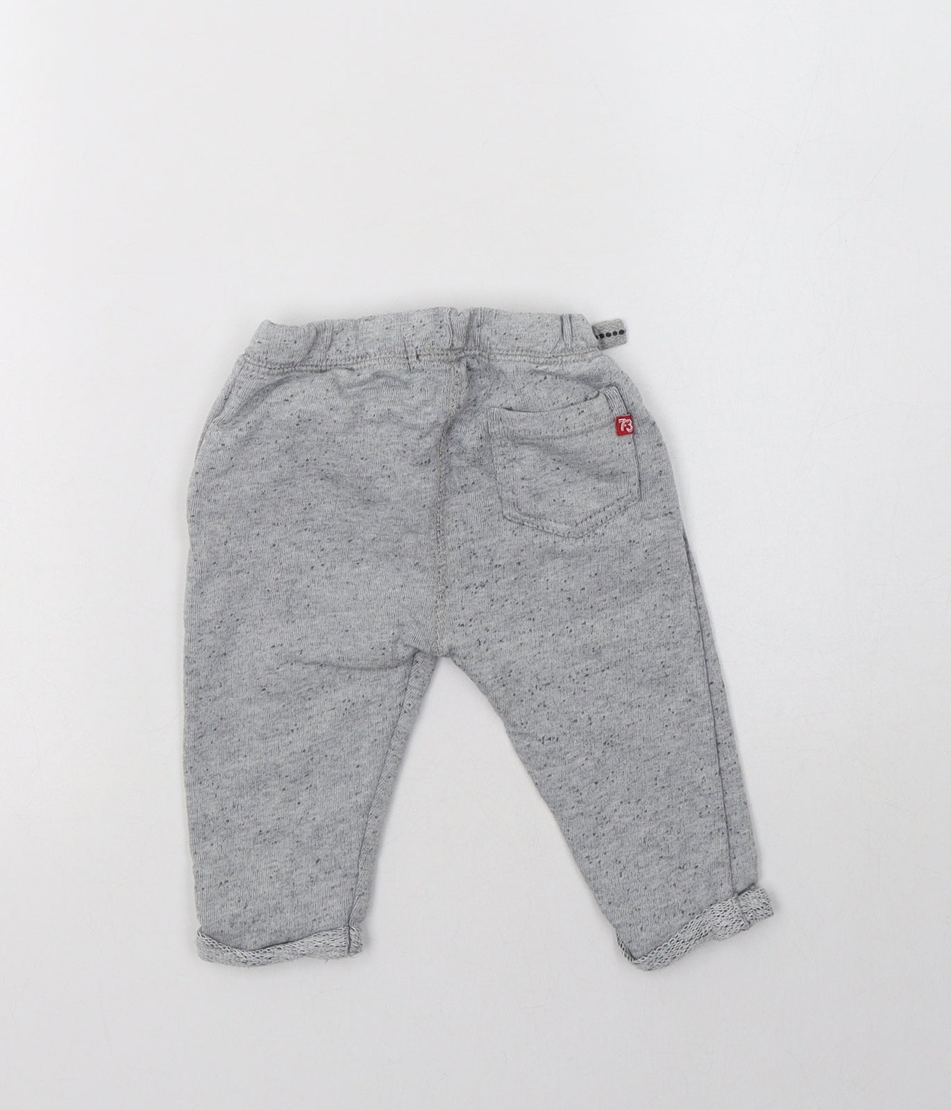 Minoti Baby Grey  Cotton Pedal Pusher Trousers Size 6-9 Months  Drawstring