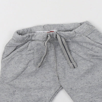 Minoti Baby Grey  Cotton Pedal Pusher Trousers Size 6-9 Months  Drawstring