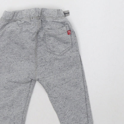 Minoti Baby Grey  Cotton Pedal Pusher Trousers Size 6-9 Months  Drawstring