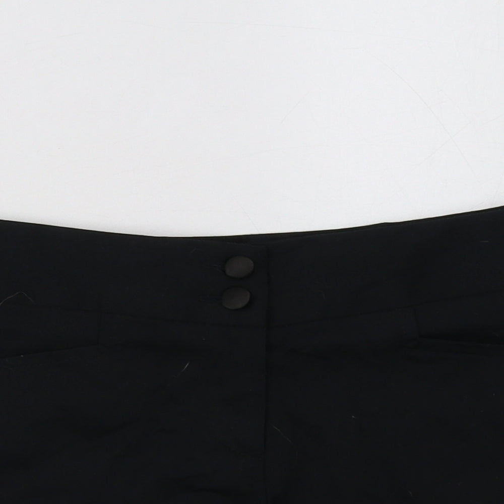 New Look Womens Black  Cotton Chino Shorts Size 6 L3 in Regular Button