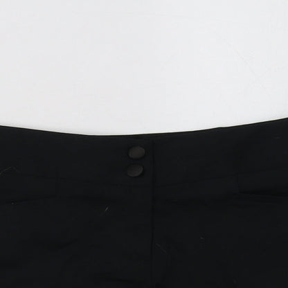 New Look Womens Black  Cotton Chino Shorts Size 6 L3 in Regular Button