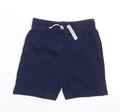 George Boys Blue  Cotton Sweatpants Trousers Size 6-9 Months   - Dark Navy