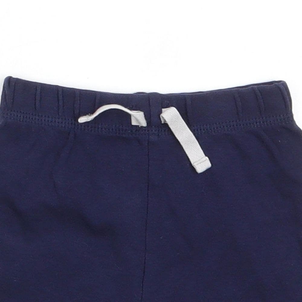 George Boys Blue  Cotton Sweatpants Trousers Size 6-9 Months   - Dark Navy
