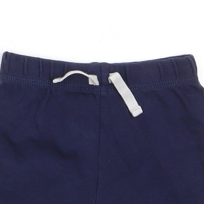 George Boys Blue  Cotton Sweatpants Trousers Size 6-9 Months   - Dark Navy