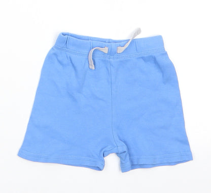 George Boys Blue  Cotton Sweatpants Trousers Size 6-9 Months   - Sky Blue