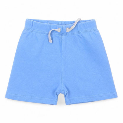 Front view of George boys’ blue cotton sweatpants, size 6-9, months - sky blue