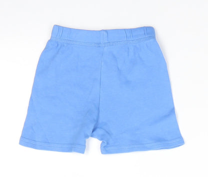 George Boys Blue  Cotton Sweatpants Trousers Size 6-9 Months   - Sky Blue