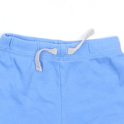 George Boys Blue  Cotton Sweatpants Trousers Size 6-9 Months   - Sky Blue