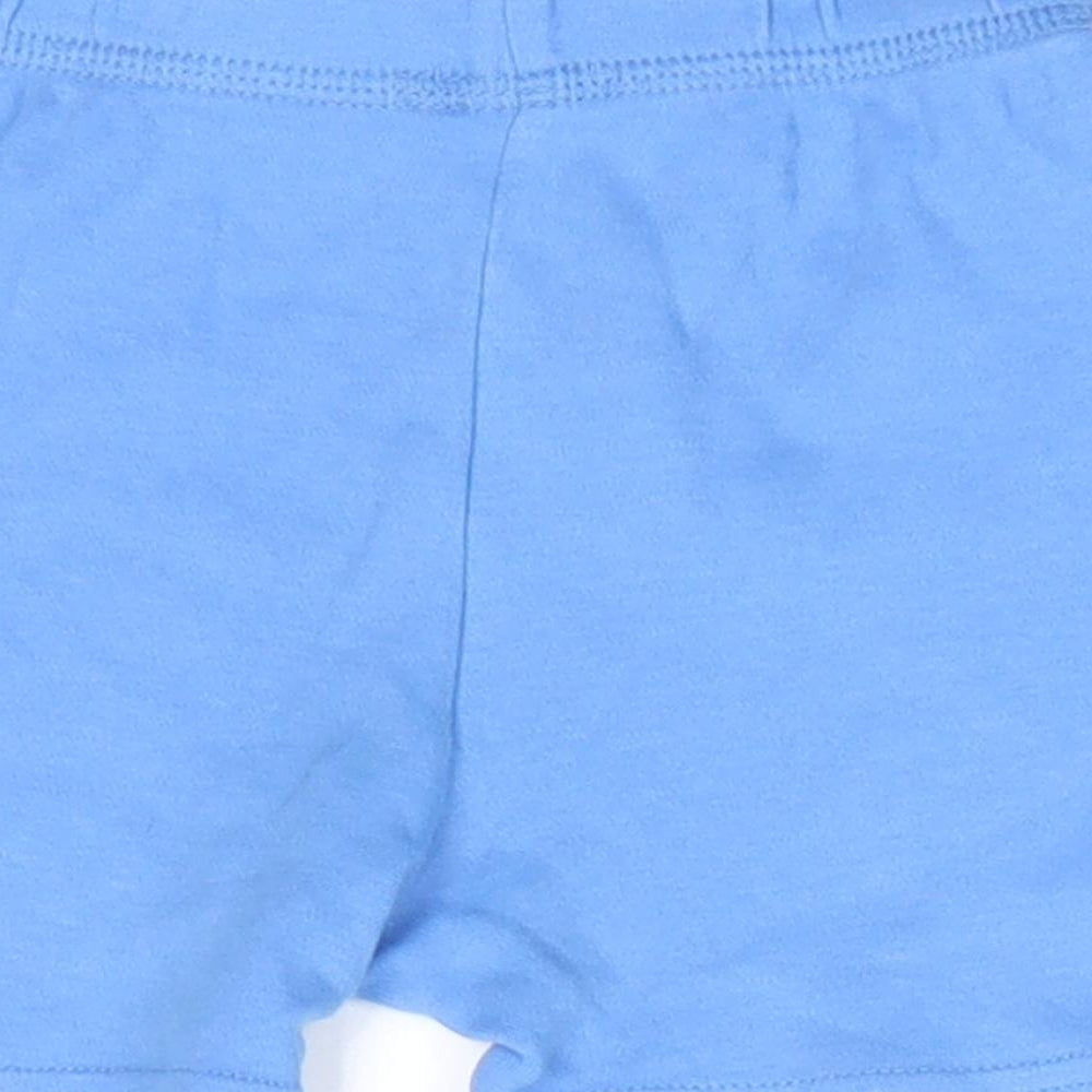George Boys Blue  Cotton Sweatpants Trousers Size 6-9 Months   - Sky Blue