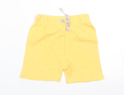 George Baby Yellow  Cotton Cropped Trousers Size 6-9 Months   - Shorts