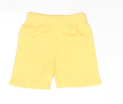 George Baby Yellow  Cotton Cropped Trousers Size 6-9 Months   - Shorts