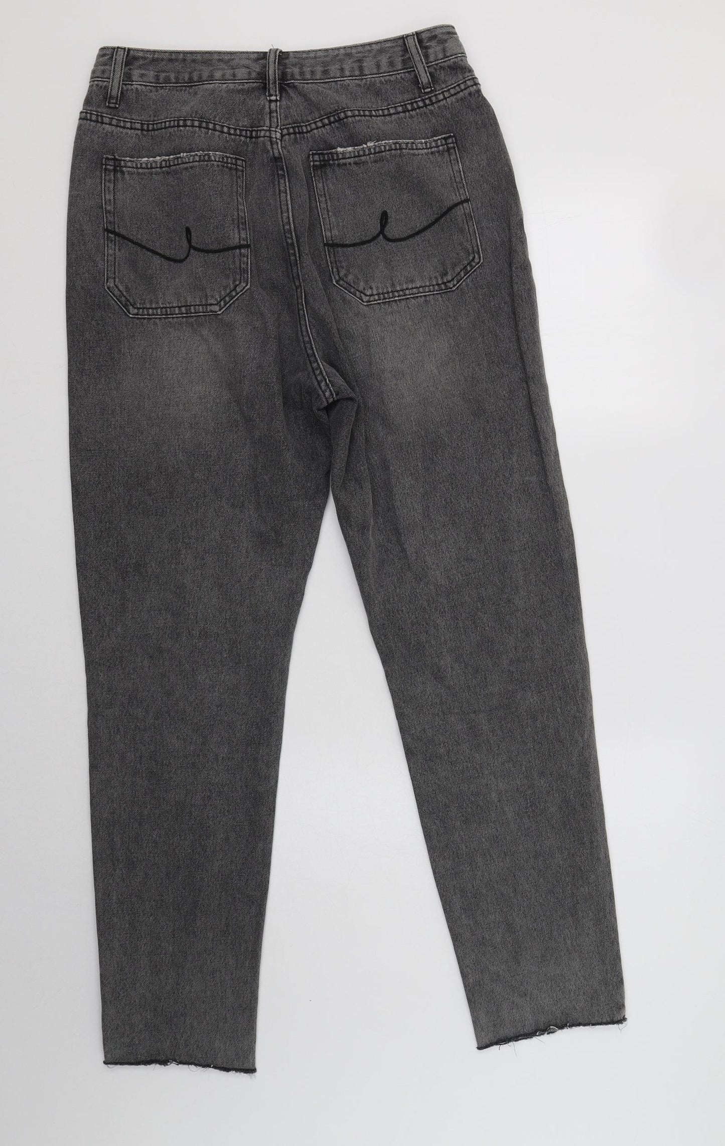 By Egreis Womens Grey  Cotton Tapered Jeans Size M L29 in Regular Button