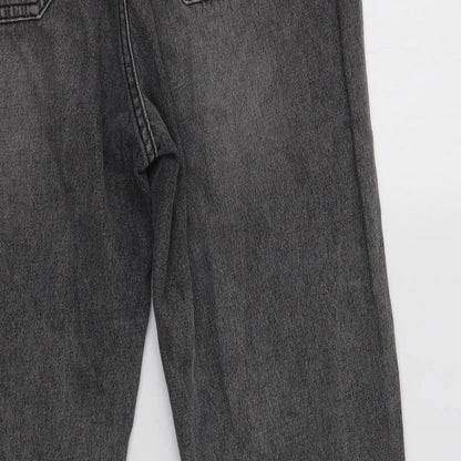 By Egreis Womens Grey  Cotton Tapered Jeans Size M L29 in Regular Button