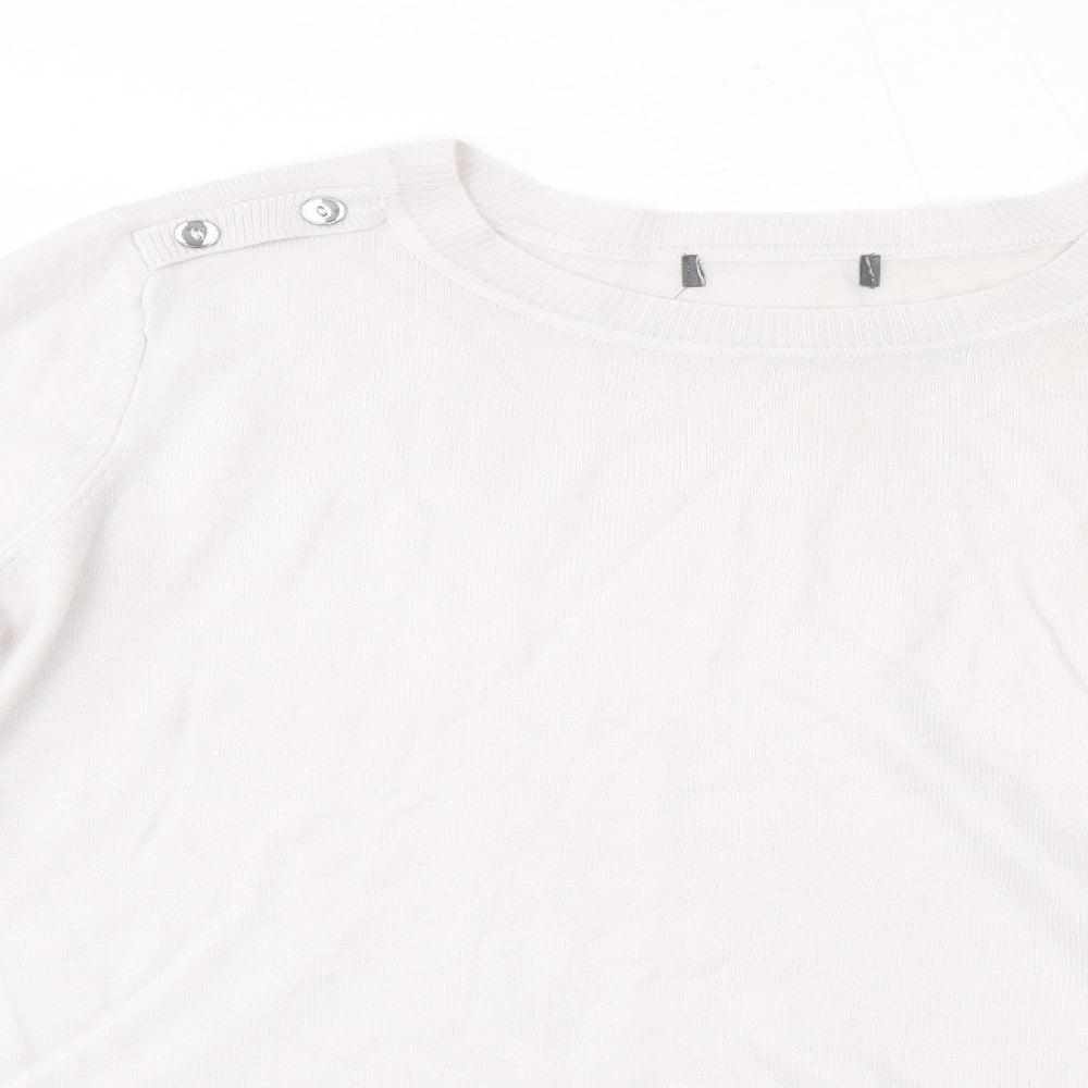 Primark Womens Pink Round Neck  Acrylic Pullover Jumper Size S