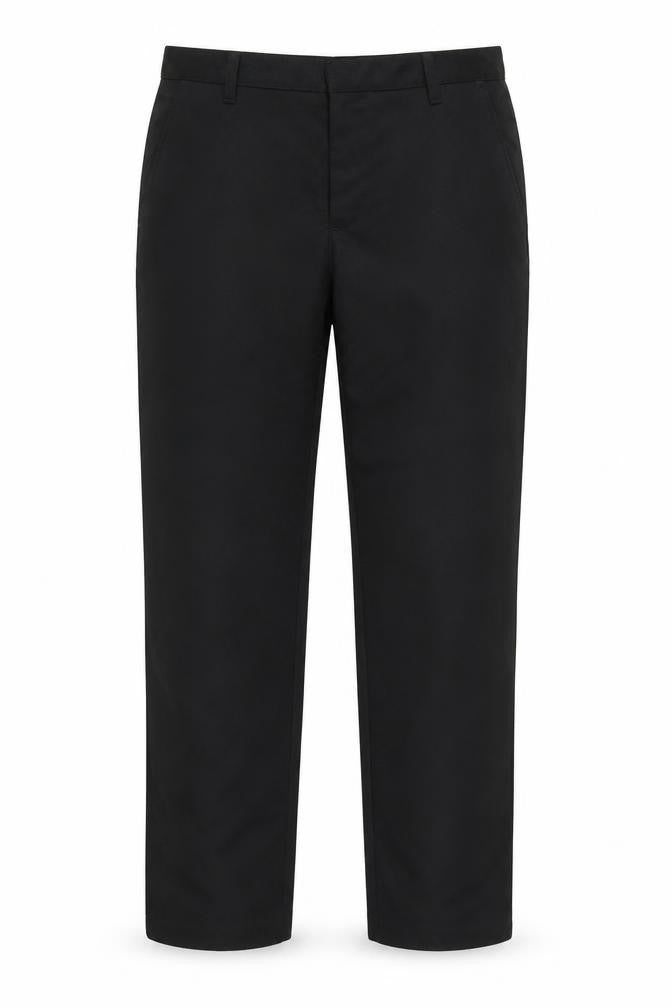 Front view of George boys’ black polyester dress pants trousers, size 9-10, years regular