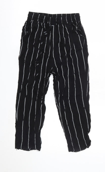Womens UK Size 4 PRETTYLITTLETHING Regular Fit Dress Pants Black Trousers
